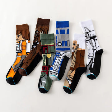 Men's Cartoon Crew Socks